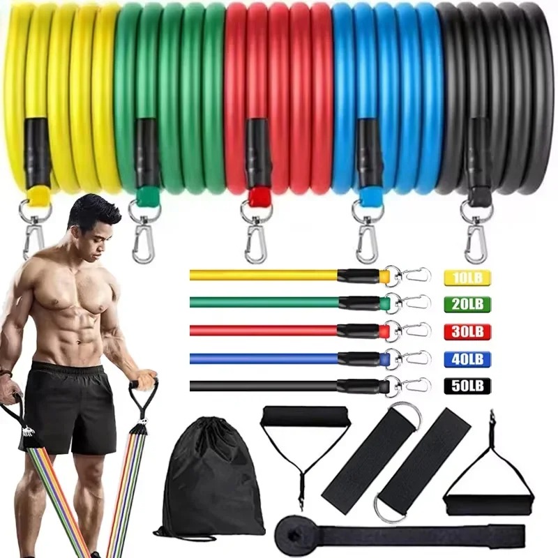 Resistance Bands Set With Handles - Bandes élastiques de résistance pour exercices
