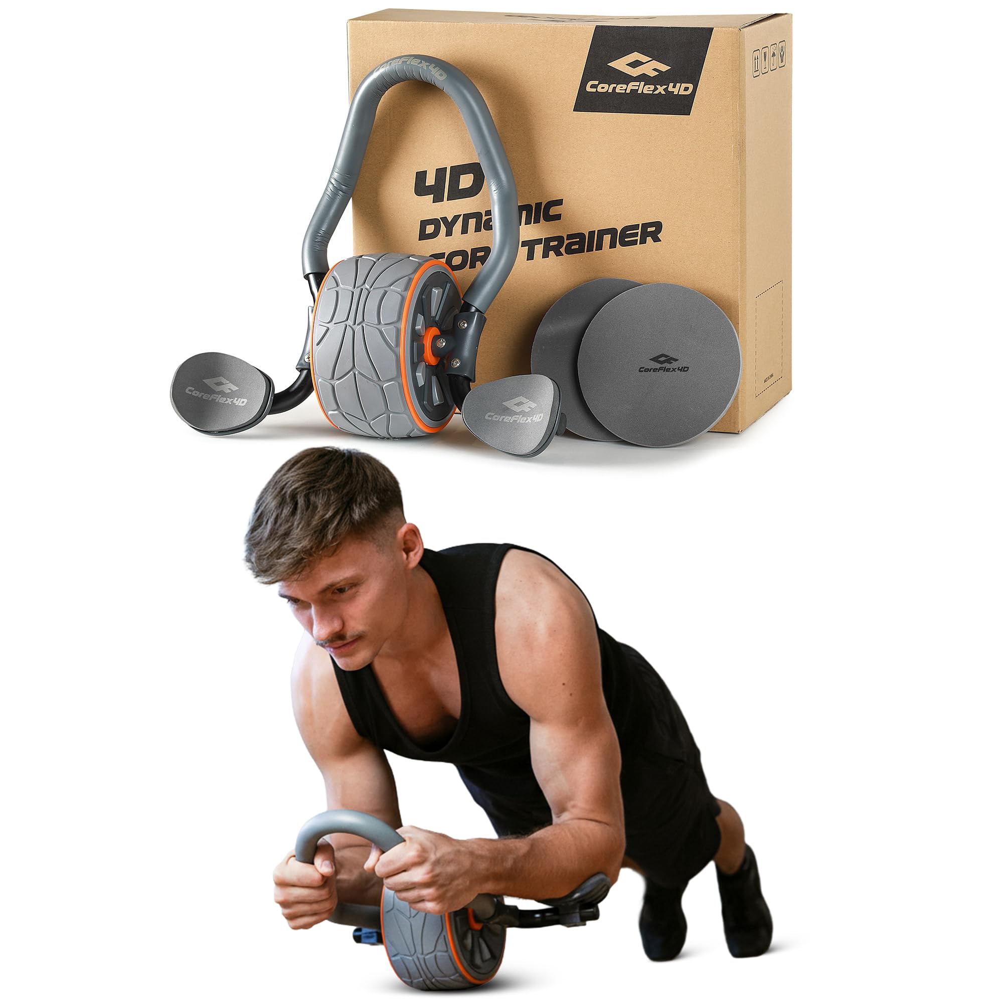 Roue abdominale CoreFlex4D ave - Ab Roller Wheel With Elbow Support avis et prix