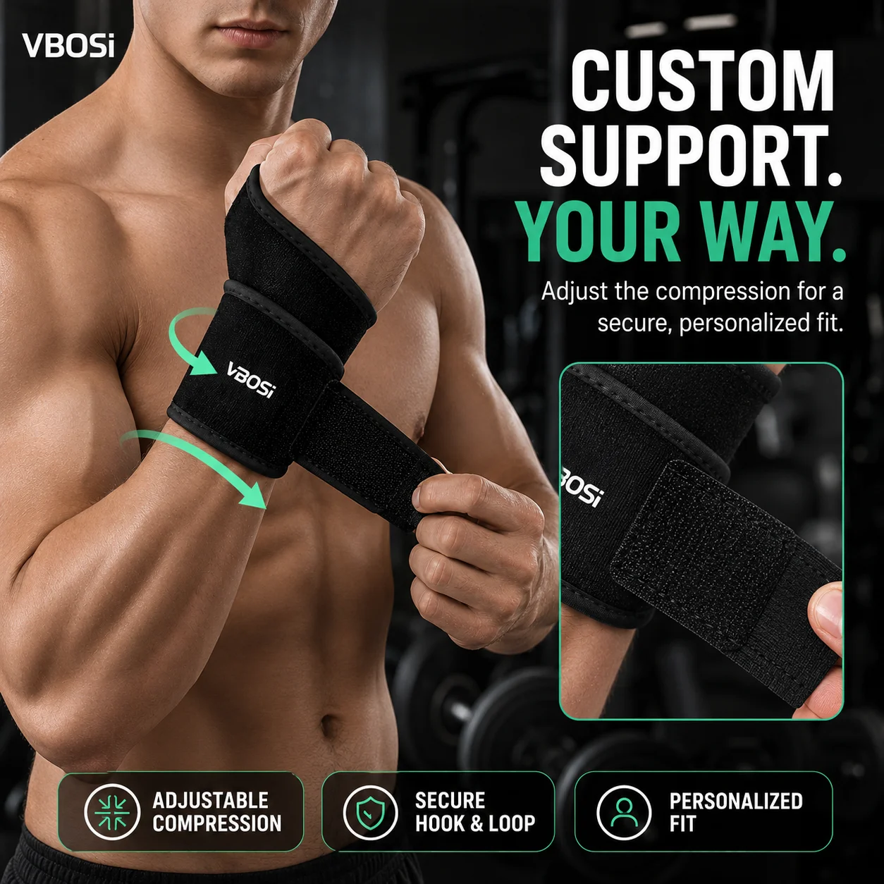 Attelle de soutien réglable VB - Wrist Wraps Weightlifting Support avis et prix