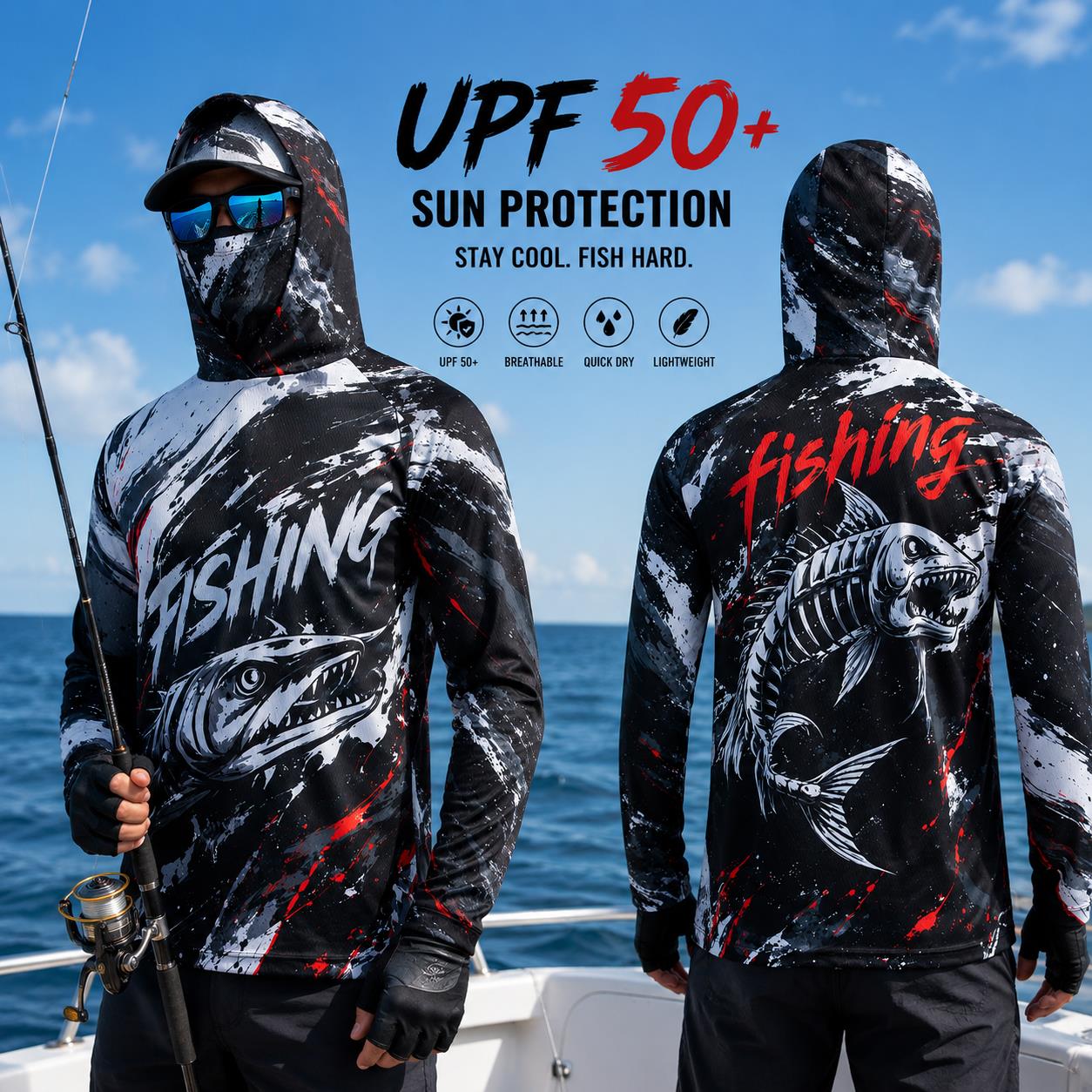 Sweat-shirt de pêche pour homm - Fishing avis et prix