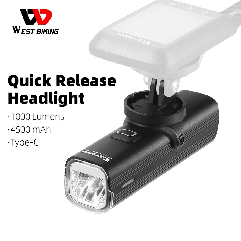 WEST BIKING : phare avant à fi - Rechargeable Bicycle Headlight 1000 Lumen avis et prix
